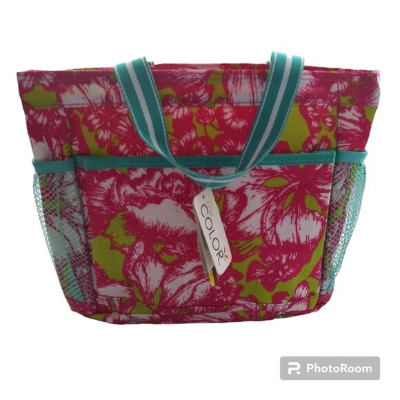 ALL FOR COLOR CADDY Aloha Paradise Lunch Tote Storage - Picture 1 of 12
